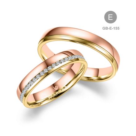 8 karátos Arany karikagyűrű pár - GB-155-8K-E