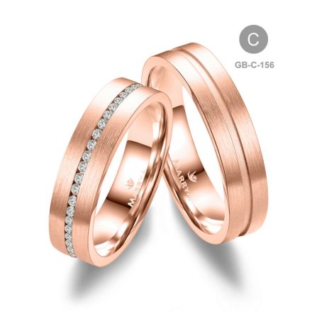 14 karátos Arany karikagyűrű pár - GB-156-18K-C