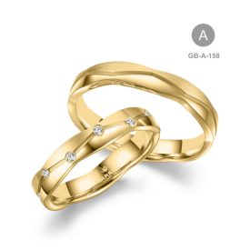 14 karátos Arany karikagyűrű pár - GB-158-14K-A