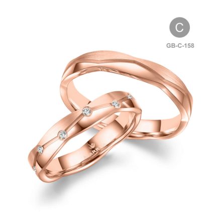 8 karátos Arany karikagyűrű pár - GB-158-18K-C