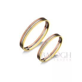14K arany karikagyűrű pár - H3020-AC-V-F-S