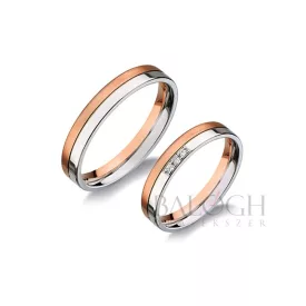 14K arany karikagyűrű pár - H404-AC-V-F