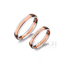 14K arany karikagyűrű pár - H417-AC-F-V
