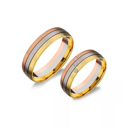 14K arany karikagyűrű pár - H649-AC-V-F-S