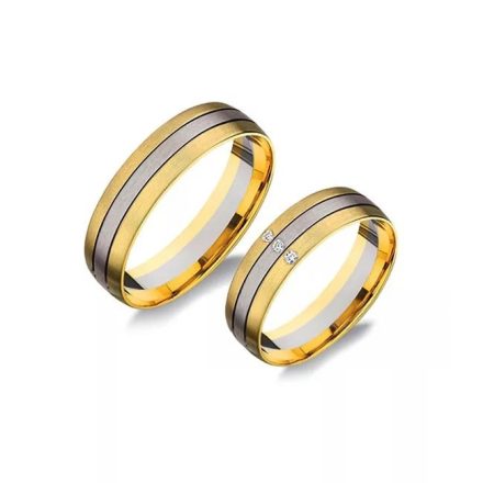 14K arany karikagyűrű pár - H651-AC-F-S