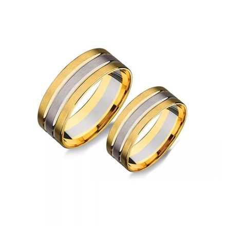14K arany karikagyűrű pár - H803-AC-S-F