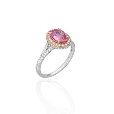 I0009888375T-PS-RPOSOV2 - 14K arany Gyűrű Pink Zafír és Pink gyémánt 