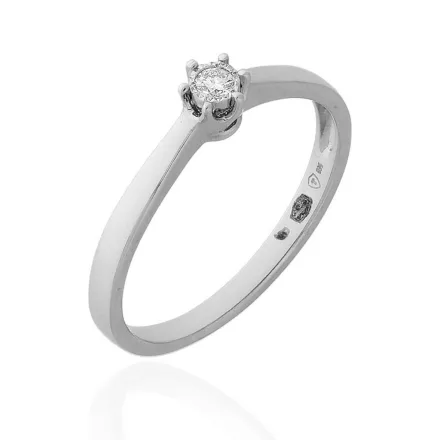 M524-05P - 223333 - Briliáns kővel díszített női arany gyűrű Méret: 55