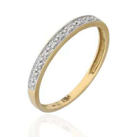 M536-56 - 223327 - Briliáns kővel díszített női arany gyűrű Méret: 56