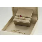 M627-RU - 223345 - Briliáns kővel és rubin kővel díszített női arany gyűrű Méret: 52