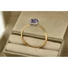 M627-TZ - 223329 - Briliáns kővel és tanzenit kővel díszített női arany gyűrű Méret: 52