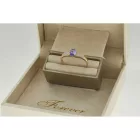 M784-TZ - 223339 - Briliáns kővel és tanzenit kőveldíszített női arany gyűrű Méret: 57