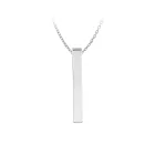 P5020551 - Ezüst színű nemesacél nyaklánc – gravírozható