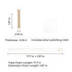 P5020551 - Ezüst színű nemesacél nyaklánc – gravírozható