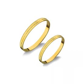 14K arany karikagyűrű pár - R-2-AC-S