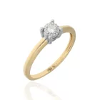 R217735 -Briliáns kővel díszített női arany gyűrű. 52-es méret
