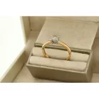 R217735 -Briliáns kővel díszített női arany gyűrű. 52-es méret