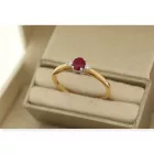 R217753 -Briliáns csiszolású gyémánt és rubin kővel díszített női arany gyűrű