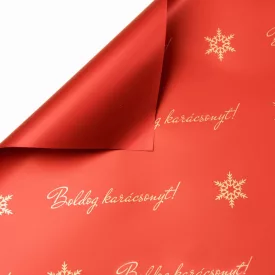Karácsonyi díszcsomagolás piros - SD58-02