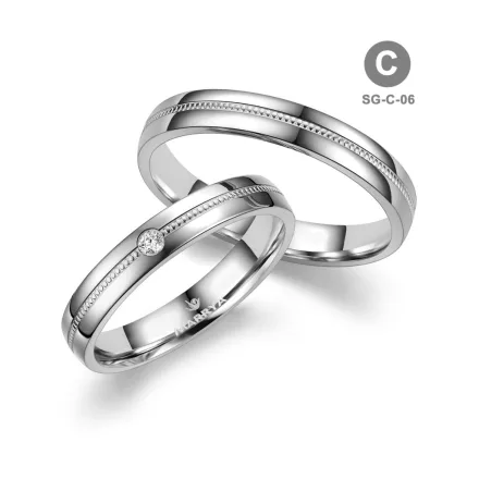 Ezüst karikagyűrű pár - SG-06-925-C