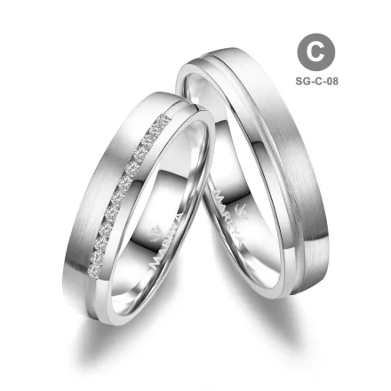 Ezüst karikagyűrű pár - SG-08-925-C