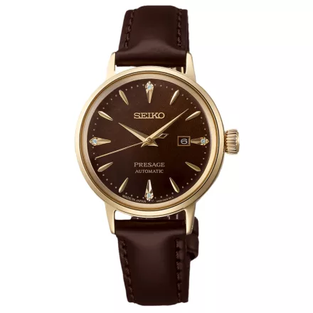 Seiko Presage Női Karóra Ø 30 mm Típus: SRE020J1 Jamaican Coffee Diamond Set Cocktail Time