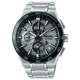   Seiko Astron 5X GPS Solar Dual-Time Chronograph in Silvery Grey férfi Karóra  Ø 41 mm Típus: SSH177J1