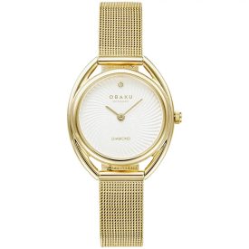   Obaku V286LXGIMG női karóra - valódi gyémánt díszítéssel