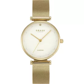   Obaku V310LXGWMG női karóra - valódi gyémánt díszítéssel