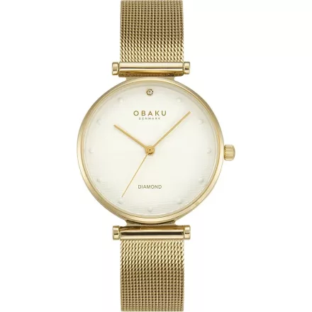 Obaku V310LXGWMG női karóra - valódi gyémánt díszítéssel