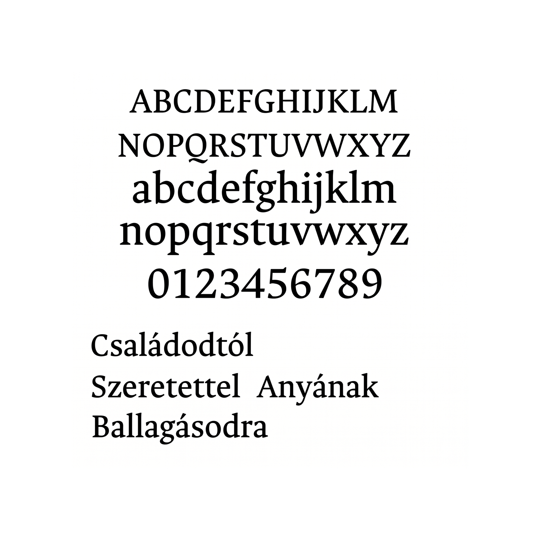 Ancizarserif betűtípus xTool F2 Ultra lézergravírozáshoz