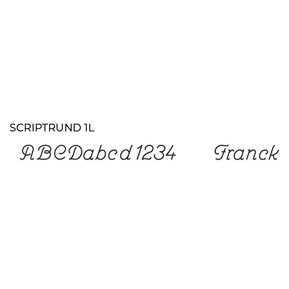 Scriptund 1L betűtípus